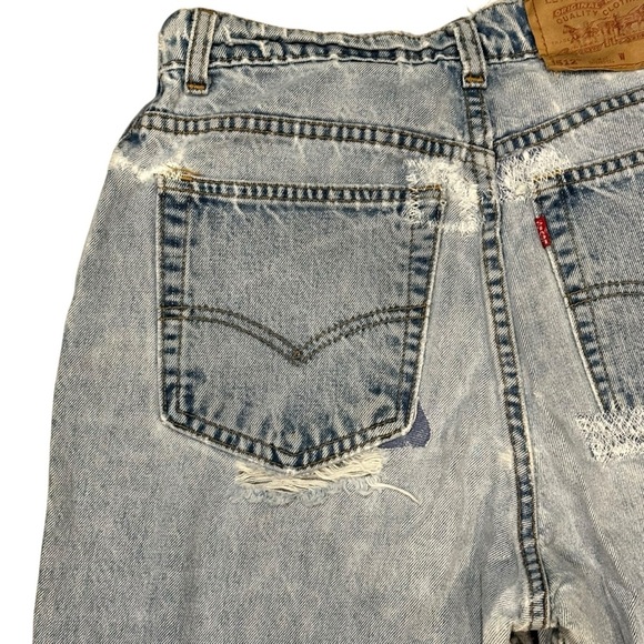 Levi's | Light Blue Denim Jeans Worn Holy Butt Rip Jeans 11L (tag size) modern 9 - Picture 6 of 10